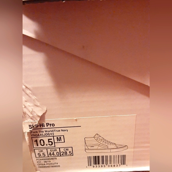 Vans X Supreme Sk8-Hi Pro "Fu(k The World" *FW19* *NWT* - Picture 8 of 8